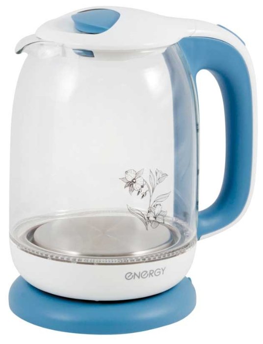 Изображение Электрический чайник Energy E-281 (2200 Вт/1,7 л /стекло, пластик/прозрачный, белый)