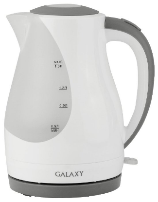 Изображение Электрический чайник Galaxy GL0200 (2200 Вт/1,6 л /пластик/серый, белый)
