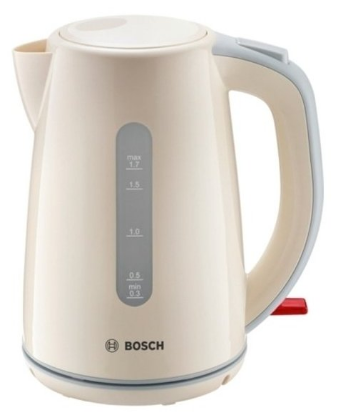 Изображение Электрический чайник Bosch TWK 7507 (2200 Вт/1,7 л /пластик/серый, бежевый)