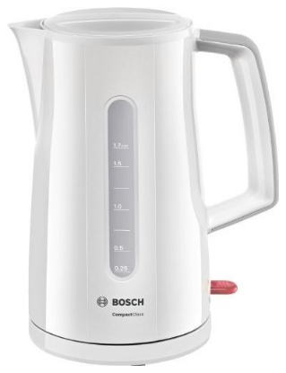 Изображение Электрический чайник Bosch TWK 3A011 (2400 Вт/1,7 л /пластик/белый)