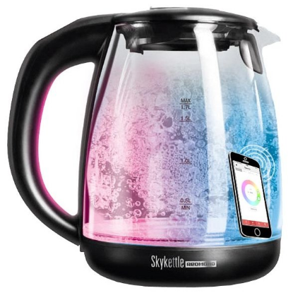 Изображение Электрический чайник REDMOND SkyKettle G210S (2200 Вт/1,7 л /стекло, пластик/прозрачный, черный)