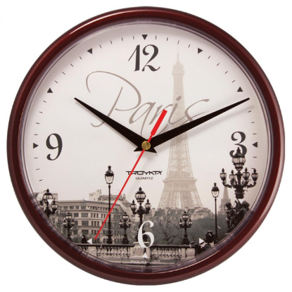 Изображение Настенные часы Troyka ПАРИЖ (91931927) бордовый