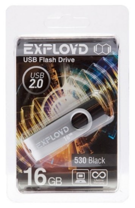 Изображение USB flash Exployd 530,(USB 2.0/16 Гб)-черный ()