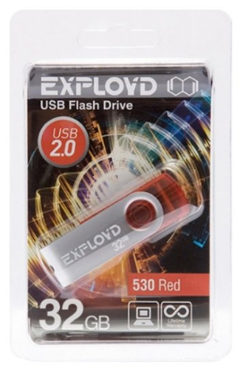 Изображение USB flash Exployd 530,(USB 2.0/32 Гб)-красный ()