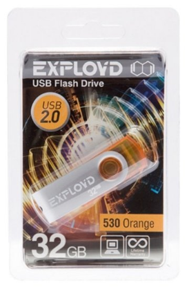 Изображение USB flash Exployd 530,(USB 2.0/32 Гб)-оранжевый ()
