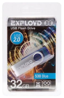 Изображение USB flash Exployd 530,(USB 2.0/32 Гб)-синий ()