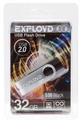 Изображение USB flash Exployd 530,(USB 2.0/32 Гб)-черный ()