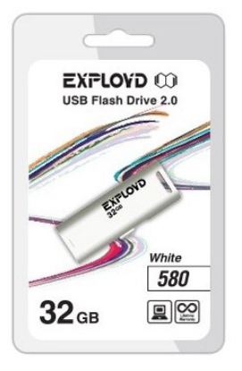 Изображение USB flash Exployd 580,(USB 2.0/32 Гб)-белый ()