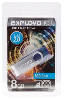 Изображение USB flash Exployd 530,(USB 2.0/8 Гб)-синий ()