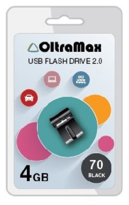 Изображение USB flash OltraMax 70,(USB 2.0/4 Гб)-черный ()