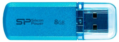 Изображение USB flash Silicon Power Helios 101,(USB 2.0/8 Гб)-голубой (SP008GBUF2101V1B)