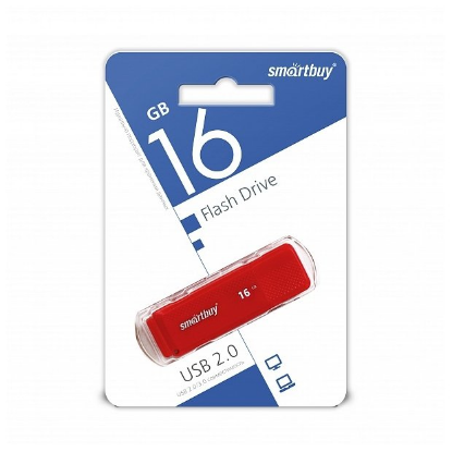 Изображение USB flash SmartBuy Dock,(USB 2.0/16 Гб)-красный (SB16GBDK-R)