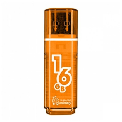 Изображение USB flash SmartBuy Glossy,(USB 2.0/16 Гб)-оранжевый (SB16GBGS-Or)