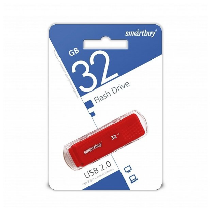 Изображение USB flash SmartBuy Dock,(USB 2.0/32 Гб)-красный (SB32GBDK-R)