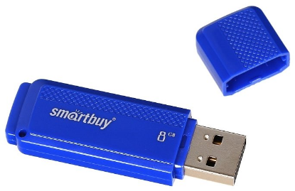 Изображение USB flash SmartBuy Dock,(USB 2.0/8 Гб)-синий (SB8GBDK-B)