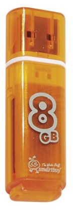 Изображение USB flash SmartBuy Glossy,(USB 2.0/8 Гб)-оранжевый (SB8GBGS-Or)