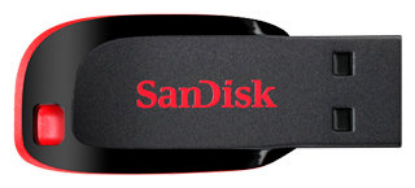Изображение USB flash SanDisk Cruzer Blade,(USB 2.0/64 Гб)-красный, черный (SDCZ50-064G-B35)