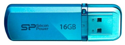 Изображение USB flash Silicon Power Helios 101,(USB 2.0/16 Гб)-голубой (SP016GBUF2101V1B)
