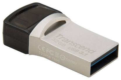 Изображение USB flash Transcend JetFlash 890,(USB 3.1/USB Type-C/32 Гб)-серебристый (TS32GJF890S)