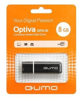 Изображение USB flash Qumo Optiva 01,(USB 2.0/8 Гб)-черный (QM8GUD-OP1-black)