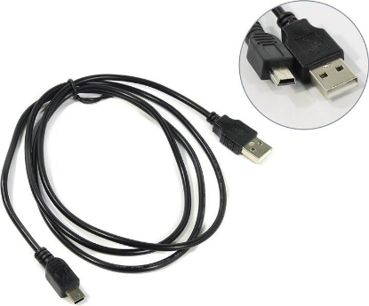 Изображение Кабель соединительный ExeGate EX191079RUS USB 2.0 A mini USB 2.0 B черный 1,2 м