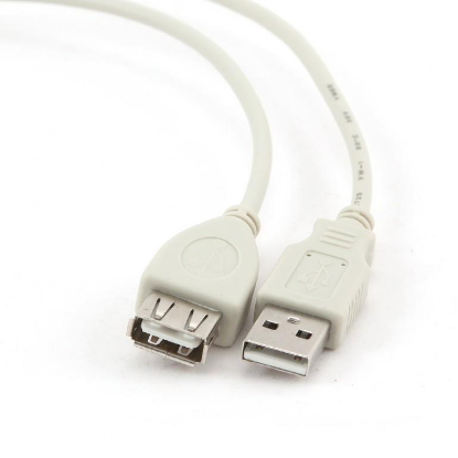 Изображение Кабель удлинительный Gembird CC-USB2-AMAF-75CM/300 USB 2.0 A USB 2.0 A белый 0,75 м
