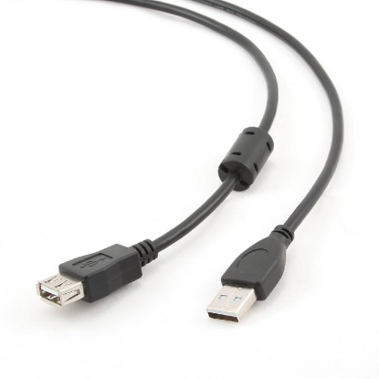 Изображение Кабель удлинительный Gembird PRO CCF-USB2-AMAF-6 USB 2.0 A USB 2.0 A черный 1,8 м