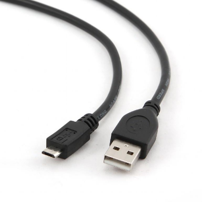 Изображение Кабель соединительный Gembird PRO CCP-mUSB2-AMBM-0,3m USB 2.0 A Micro USB 2.0 B черный 0,3 м