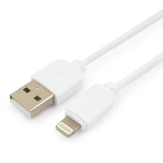 Изображение Кабель соединительный Гарнизон GCC-USB2-AP2-6-W USB 2.0 A Lightning 8P белый 1,8 м