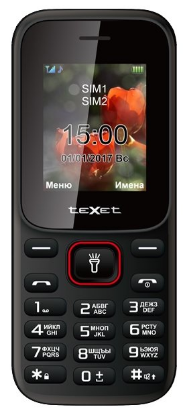 Изображение Мобильный телефон teXet TM-128,красный, черный