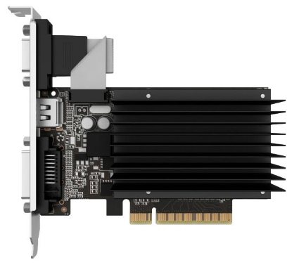 Изображение Видеокарта Palit GeForce GT 710 Silent NEAT7100HD46-2080H 2 Гб (NVIDIA GeForce GT 710, GDDR3)/(NEAT7100HD46-2080H)