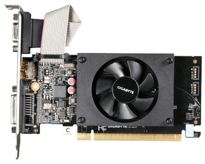 Изображение Видеокарта GIGABYTE GeForce GT 710 GV-N710D3-2GL  2GB (NVIDIA GeForce GT 710, GDDR3)/(GV-N710D3-2GL )