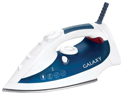 Изображение Утюг Galaxy GL6102 (2000 Вт/синий, белый)