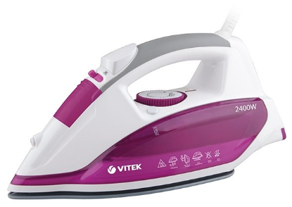 Изображение Утюг VITEK VT-1262PK (2400 Вт/розовый, белый)