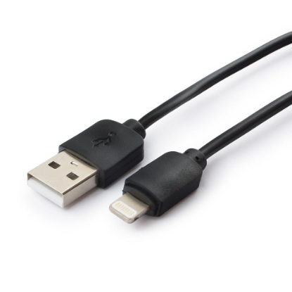 Изображение Кабель соединительный Гарнизон GCC-USB2-AP2-1M USB 2.0 A Lightning 8P черный 1 м