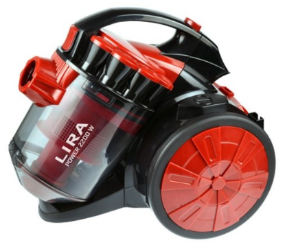 Изображение Пылесос Lira LR1004 (2200 Вт /циклонный фильтр/черный, красный)