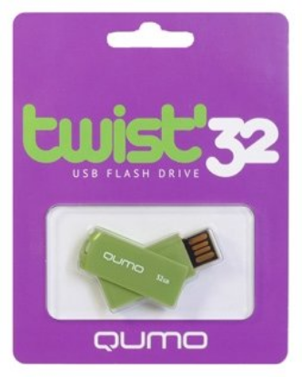 Изображение USB flash Qumo Twist Pistachio,(USB 2.0/32 Гб)-зеленый (QM32GUD-TW-Pistachio)