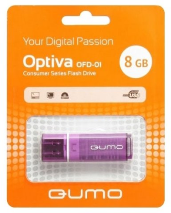 Изображение USB flash Qumo Optiva 01,(USB 2.0/8 Гб)-фиолетовый (QM8GUD-OP1-violet)