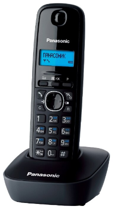 Изображение Радиотелефон Panasonic KX-TG1611RUH,серый, черный (трубка, база)