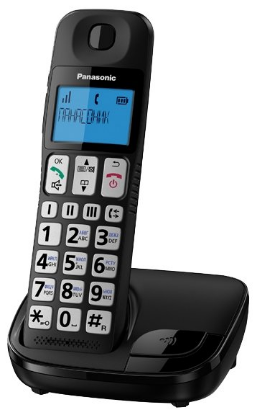 Изображение Радиотелефон Panasonic KX-TGE110 черный, (трубка, база)