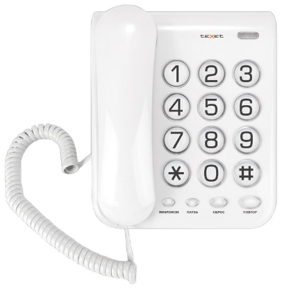 Изображение Проводной телефон teXet TX-262,серый