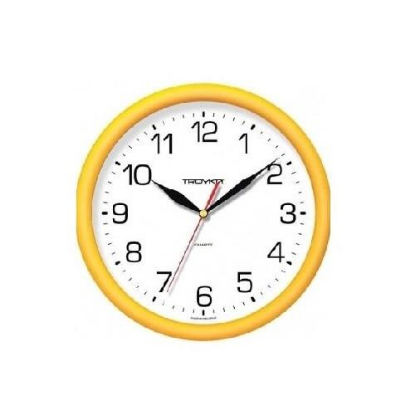 Изображение Настенные часы Troyka 21250213 Классика желтый/белый