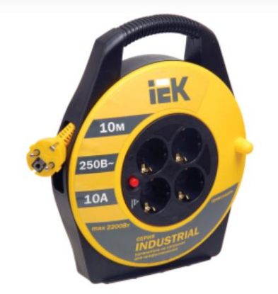 Изображение Сетевой фильтр IEK WKP14-10-04-10 10 м, желтый