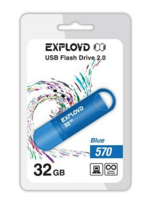 Изображение USB flash Exployd 570,(USB 2.0/32 Гб)-синий ()
