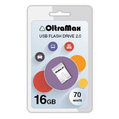 Изображение USB flash OltraMax 70,(USB 2.0/16 Гб)-белый ()