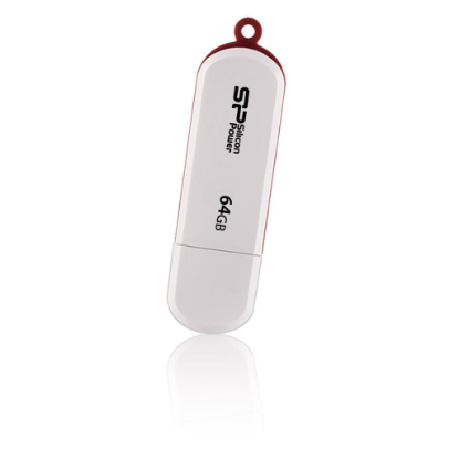 Изображение USB flash Silicon Power LuxMini 320,(USB 2.0/64 Гб)-белый (SP064GBUF2320V1W)