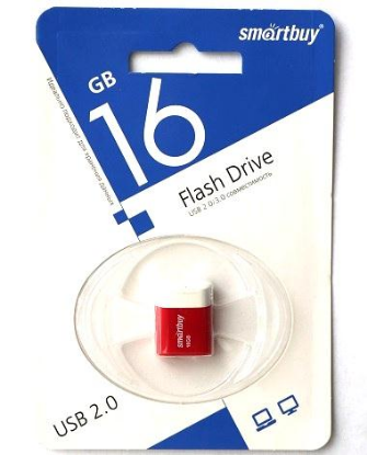Изображение USB flash SmartBuy Lara,(USB 2.0/16 Гб)-красный (SB16GBLARA-R)