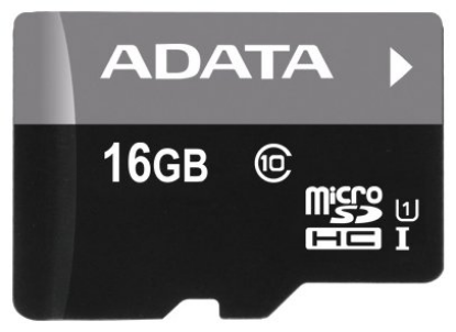 Изображение Карта памяти ADATA MicroSDHC Class 10 16 Гб адаптер на SD AUSDH16GUICL10-RA1