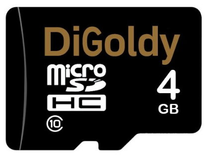 Изображение Карта памяти Digoldy MicroSDHC Class 10 4 Гб адаптер на SD
