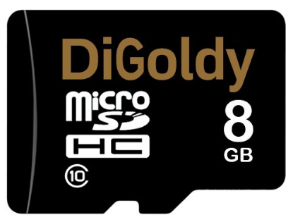 Изображение Карта памяти Digoldy MicroSDHC Class 10 8 Гб адаптер на SD
